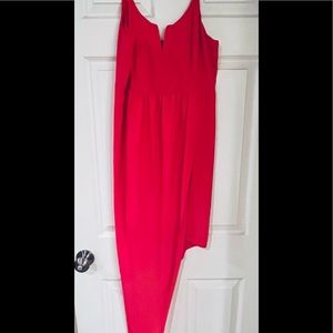 Express pink asymmetrical dress